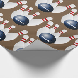 Gepersonaliseerde Bowling Cadeaupapier