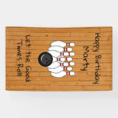 Gepersonaliseerde Bowling Gewaardeerde gelukkige v Spandoek (Horizontaal)