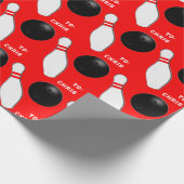 Gepersonaliseerde Bowling Gift Cadeaupapier (Hoek)