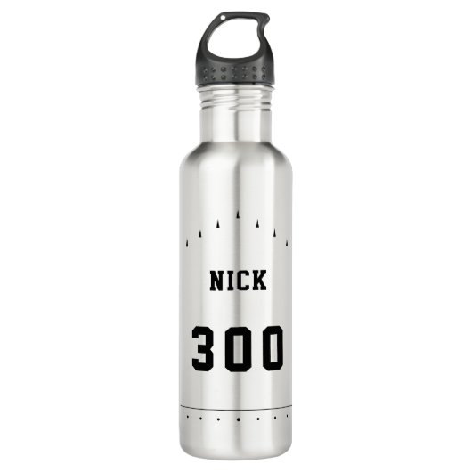 Gepersonaliseerde Bowling High Score met naam Waterfles (Voorkant)