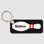 Gepersonaliseerde bowling pin sleutelhanger voor b (Achterkant)