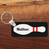 Gepersonaliseerde bowling pin sleutelhanger voor b (Achterkant)
