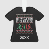 Gepersonaliseerde bowling pinnen lelijke kerst tru ornament (achterkant)