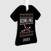 Gepersonaliseerde bowling pinnen lelijke kerst tru ornament (voorkant)