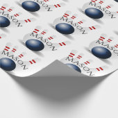 Gepersonaliseerde Bowling Pins en Ball Cadeaupapier (Hoek)