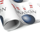 Gepersonaliseerde Bowling Pins en Ball Cadeaupapier (Rol Hoek)