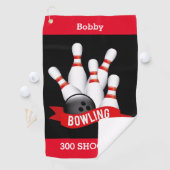 Gepersonaliseerde Bowling Pro Bowling-handdoeken Golfhanddoek (Insitu)
