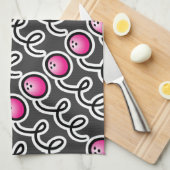 Gepersonaliseerde bowlinghanddoek voor vrouwen bow theedoek (Quarter Fold)