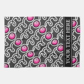 Gepersonaliseerde bowlinghanddoek voor vrouwen bow theedoek (Horizontaal)