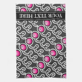 Gepersonaliseerde bowlinghanddoek voor vrouwen bow theedoek (Verticaal)