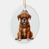 Gepersonaliseerde Boxer Dog Art Keramisch Ornament (Rechts)