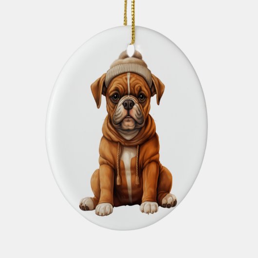 Gepersonaliseerde Boxer Dog Art Keramisch Ornament (Rechts)