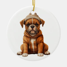 Gepersonaliseerde Boxer Dog Art Keramisch Ornament