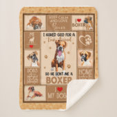Gepersonaliseerde Boxer Dog Blanket, Sherpa Deken (Voorkant)