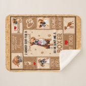 Gepersonaliseerde Boxer Dog Blanket, Sherpa Deken (Voorkant (horizontaal))