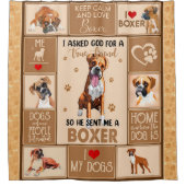 Gepersonaliseerde Boxer Dog Deken, Douchegordijn (Voorkant)