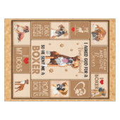 Gepersonaliseerde Boxer Dog Deken, Tafelkleed (Voorkant (Horizontaal))