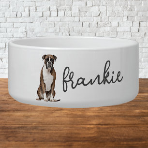 Gepersonaliseerde Boxer Dog Food Bowl Voerbakje
