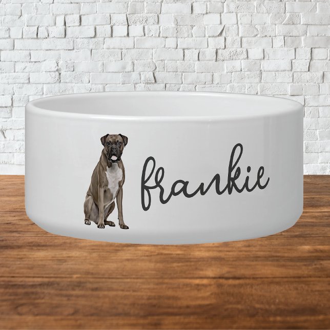 Gepersonaliseerde Boxer Dog Food Bowl Voerbakje (Creator heeft geüpload)