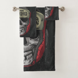 Gepersonaliseerde Boxer Fight Club Skeleton Boxing Bad Handdoek