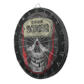 Gepersonaliseerde Boxer Fight Club Skeleton Boxing Dartbord (Voorkant Rechts)