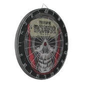 Gepersonaliseerde Boxer Fight Club Skeleton Boxing Dartbord (Voorkant Links)