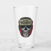 Gepersonaliseerde Boxer Fight Club Skeleton Boxing Glas (Voorkant)