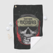 Gepersonaliseerde Boxer Fight Club Skeleton Boxing Golfhanddoek (Insitu)
