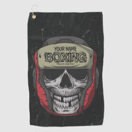 Gepersonaliseerde Boxer Fight Club Skeleton Boxing Golfhanddoek