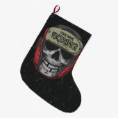 Gepersonaliseerde Boxer Fight Club Skeleton Boxing Grote Kerstsok (Voorkant (Hangend))