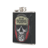 Gepersonaliseerde Boxer Fight Club Skeleton Boxing Heupfles (Links)