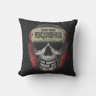 Gepersonaliseerde Boxer Fight Club Skeleton Boxing Kussen