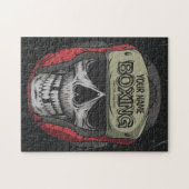 Gepersonaliseerde Boxer Fight Club Skeleton Boxing Legpuzzel (Horizontaal)