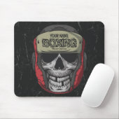 Gepersonaliseerde Boxer Fight Club Skeleton Boxing Muismat (Met muis)