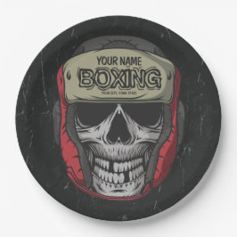 Gepersonaliseerde Boxer Fight Club Skeleton Boxing Papieren Bordje