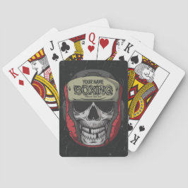 Gepersonaliseerde Boxer Fight Club Skeleton Boxing Pokerkaarten