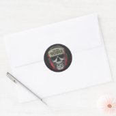 Gepersonaliseerde Boxer Fight Club Skeleton Boxing Ronde Sticker (Envelop)