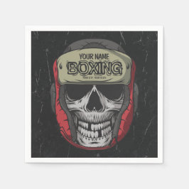 Gepersonaliseerde Boxer Fight Club Skeleton Boxing Servet