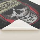 Gepersonaliseerde Boxer Fight Club Skeleton Boxing Sherpa Deken (3/4)
