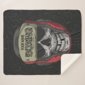 Gepersonaliseerde Boxer Fight Club Skeleton Boxing Sherpa Deken (Voorkant (horizontaal))