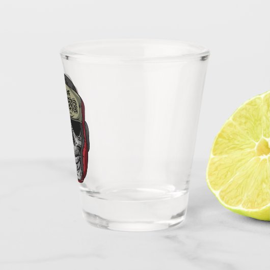 Gepersonaliseerde Boxer Fight Club Skeleton Boxing Shot Glas (Rechts)