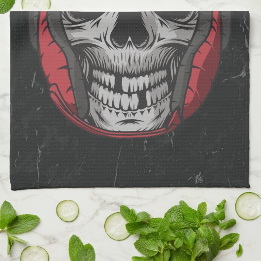 Gepersonaliseerde Boxer Fight Club Skeleton Boxing Theedoek (Gevouwen)