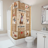 Gepersonaliseerde Boxer Hondendeken, Hondenliefheb Douchegordijn (In situ)