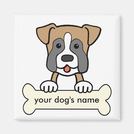 Gepersonaliseerde Boxer Magneet (Voorkant)