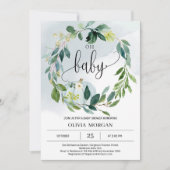 Gepersonaliseerde boy kleine pompoen baby shower kaart (Voorkant)