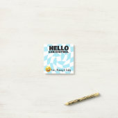 Gepersonaliseerde Boy Lunch Box Note Retro Checker (Op bureau)