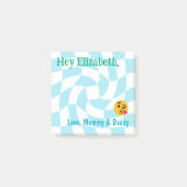 Gepersonaliseerde Boy Lunch Box Notes Retro Checke (Voorkant)