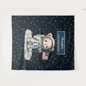 Gepersonaliseerde Boy Party Achtergrond met Space Wandkleed (Voorkant (horizontaal))