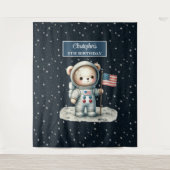 Gepersonaliseerde Boy Party Achtergrond met Space Wandkleed (Voorkant)