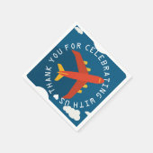 Gepersonaliseerde Boy Pilot's Party Shower Servet (Hoek)